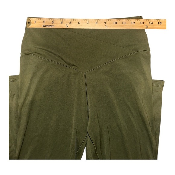 Offline by Aerie Real Me High Wasited Olive Flare Leggings, XL - Picture 7 of 10